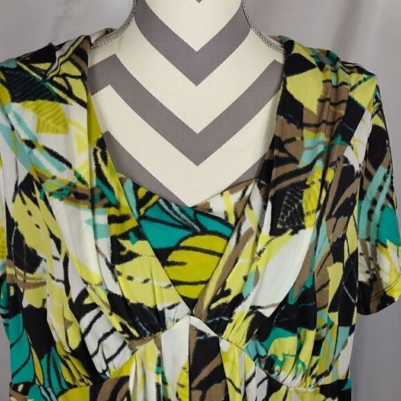 NWT Alfani Silo Palm Blouse - Picture 2 of 8